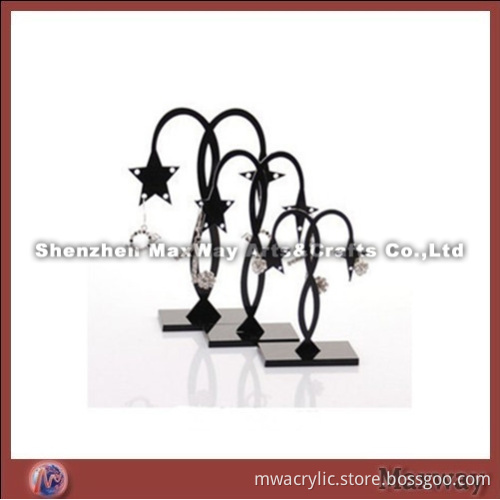 Acrylic Black Streetlight-shaped Ear Nail/Pin/Earbob/Pendants Display holder/Shelf